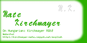 mate kirchmayer business card